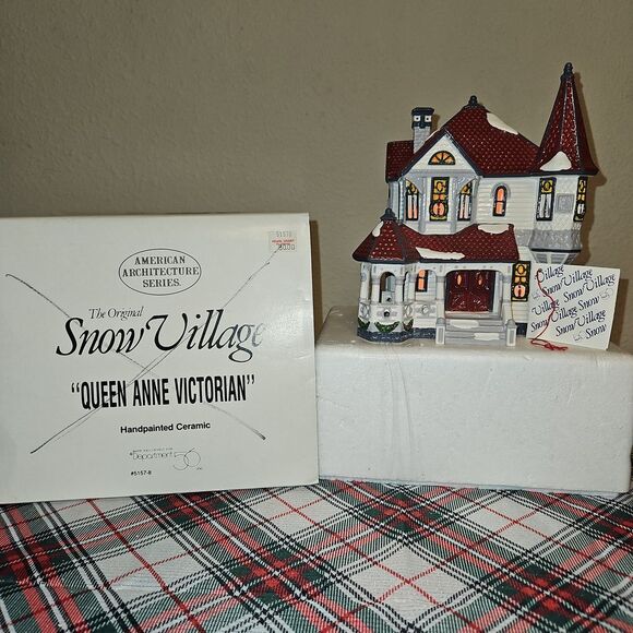 Department 56 Other - Department 56 "Queen Anne Victorian" Handpainted Ceramic Holiday Village Decor